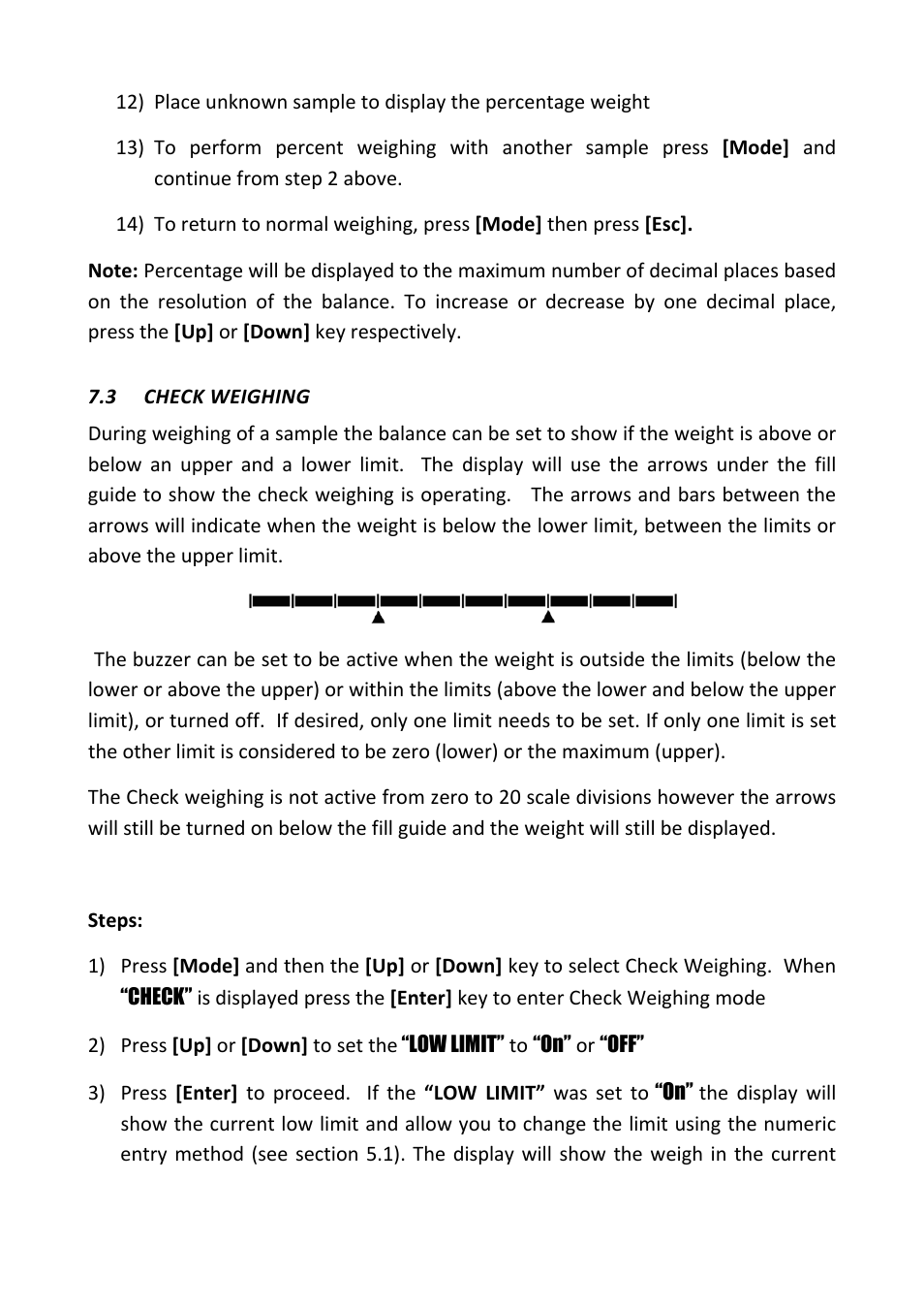 3 check weighing, Check weighing | Nova-Tech PGL Series User Manual | Page 17 / 40