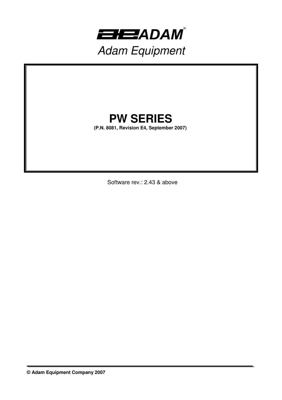 Nova-Tech PW Series User Manual | 48 pages