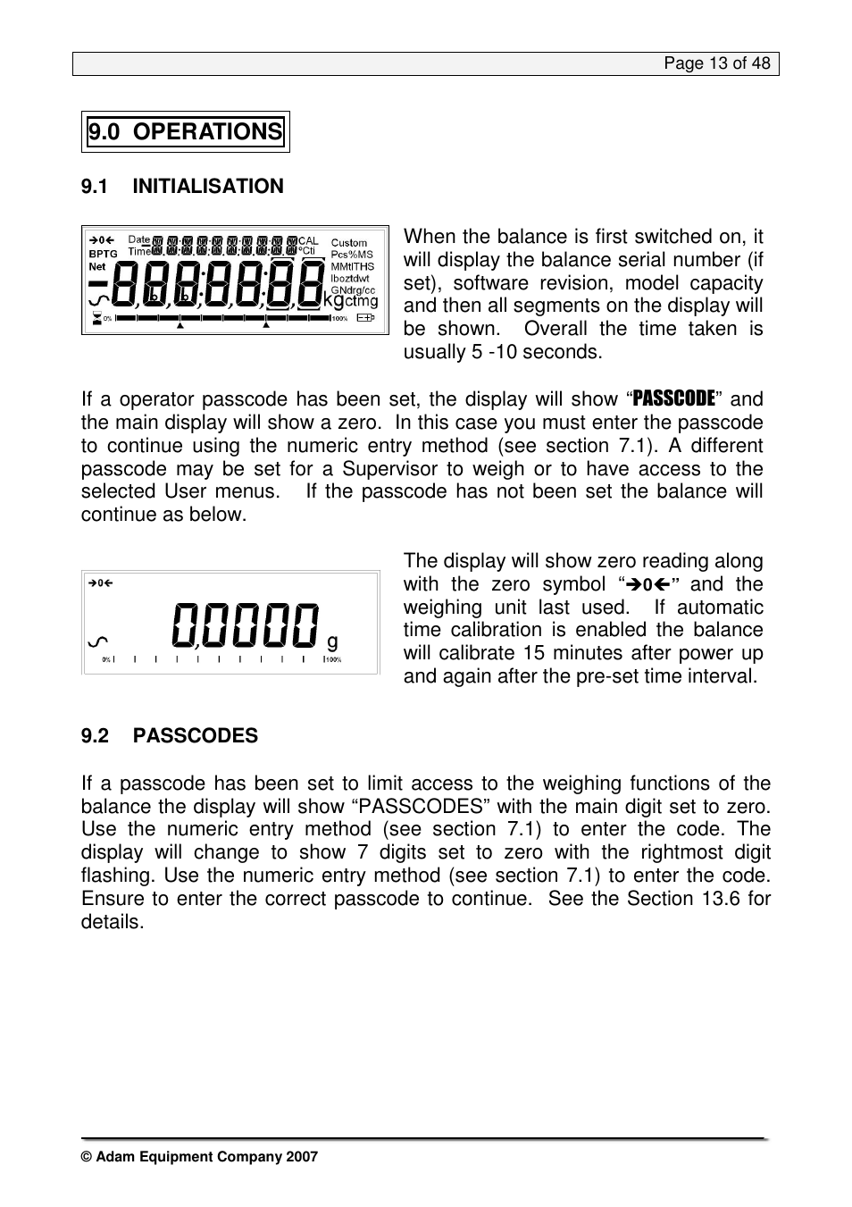 0 operations | Nova-Tech PW Series User Manual | Page 13 / 48