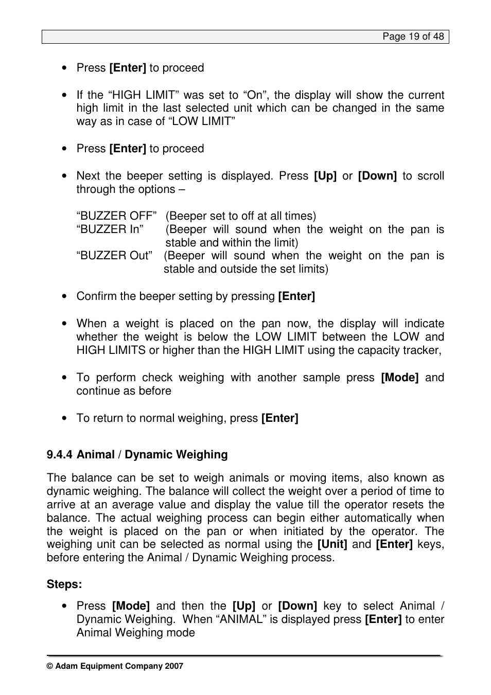 Nova-Tech PW Series User Manual | Page 19 / 48