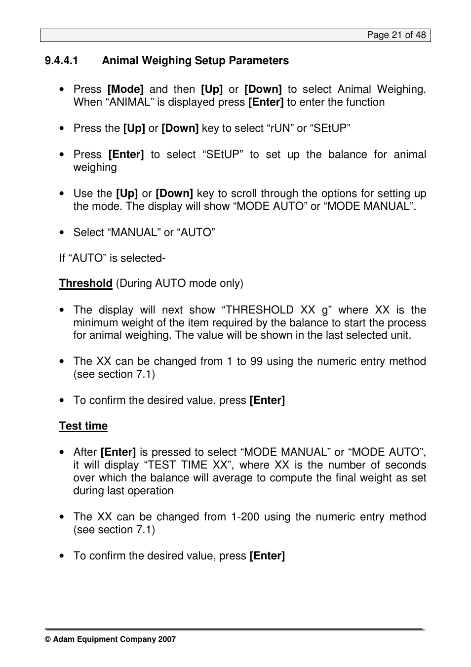 Nova-Tech PW Series User Manual | Page 21 / 48