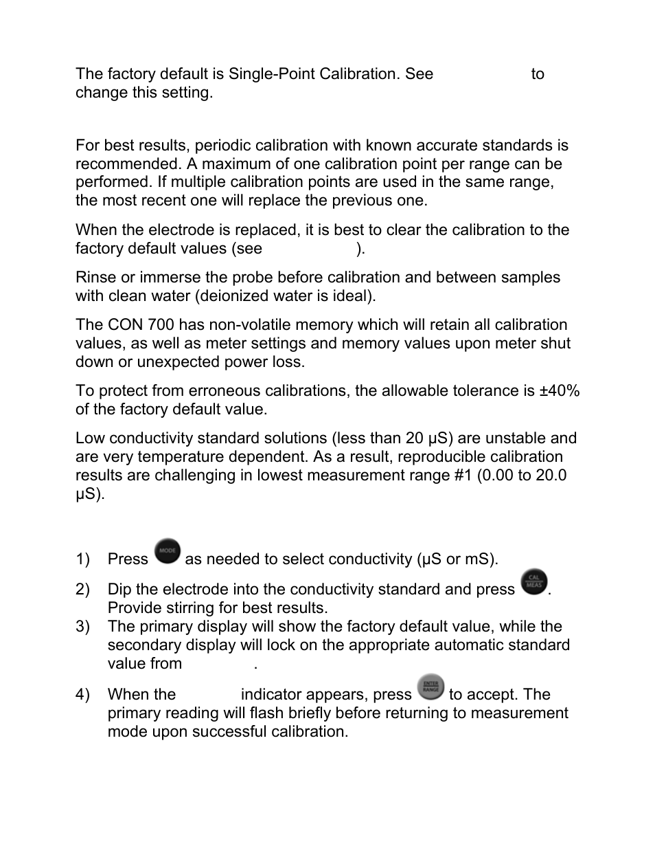 3 general calibration tips, 4 automatic conductivity calibration procedure, General calibration tips | Automatic conductivity calibration procedure | Nova-Tech CON 700 User Manual | Page 10 / 24