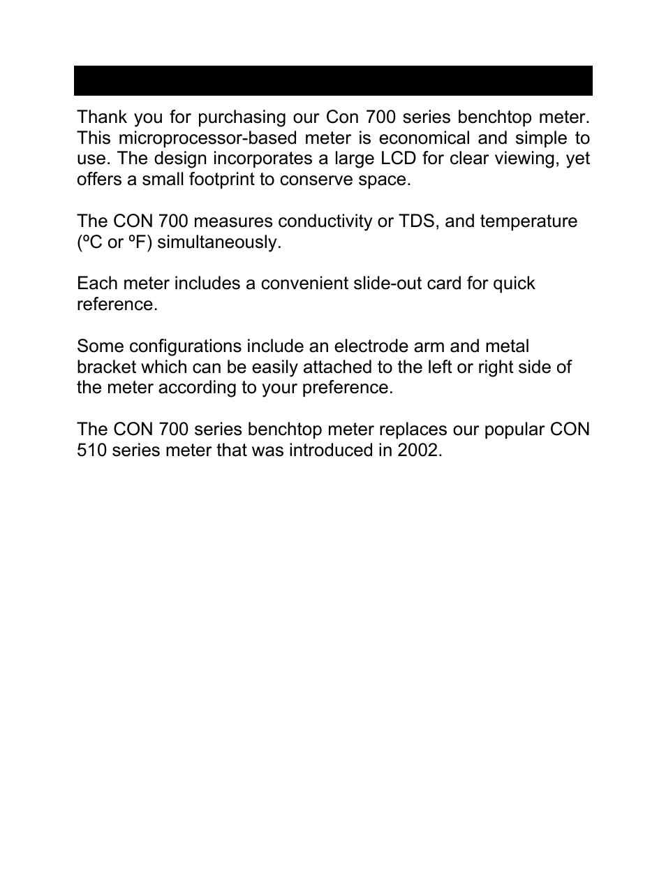 Introduction | Nova-Tech CON 700 User Manual | Page 5 / 24