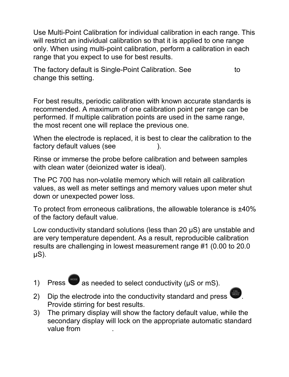 3 general calibration tips, 4 automatic conductivity calibration procedure, General calibration tips | Automatic conductivity calibration procedure | Nova-Tech pH-CON 700 User Manual | Page 13 / 32