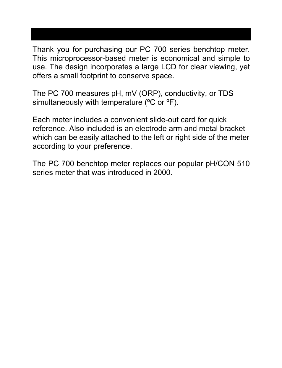 Introduction | Nova-Tech pH-CON 700 User Manual | Page 6 / 32