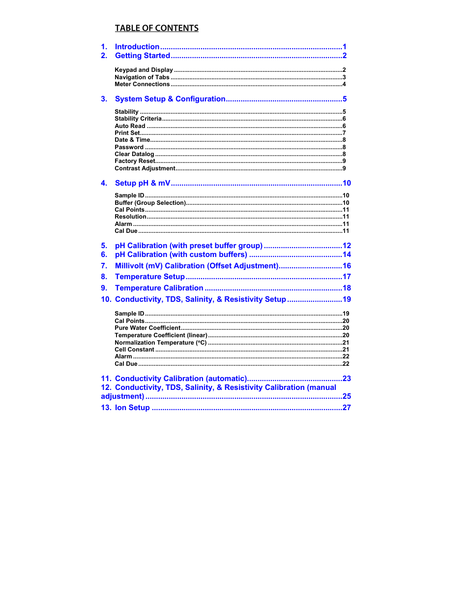 Nova-Tech 2700 Series Benchtop Meters User Manual | Page 3 / 60