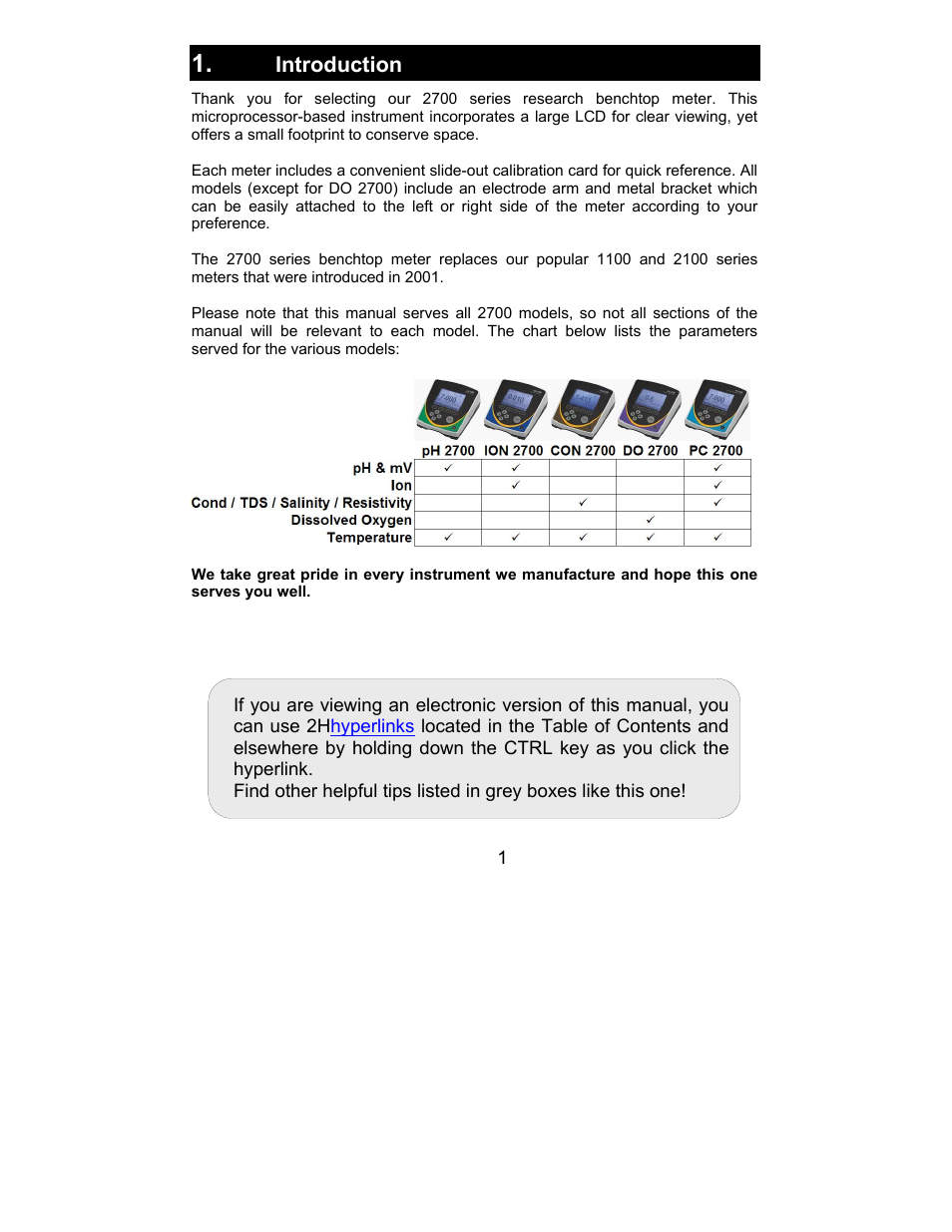 Introduction | Nova-Tech 2700 Series Benchtop Meters User Manual | Page 5 / 60