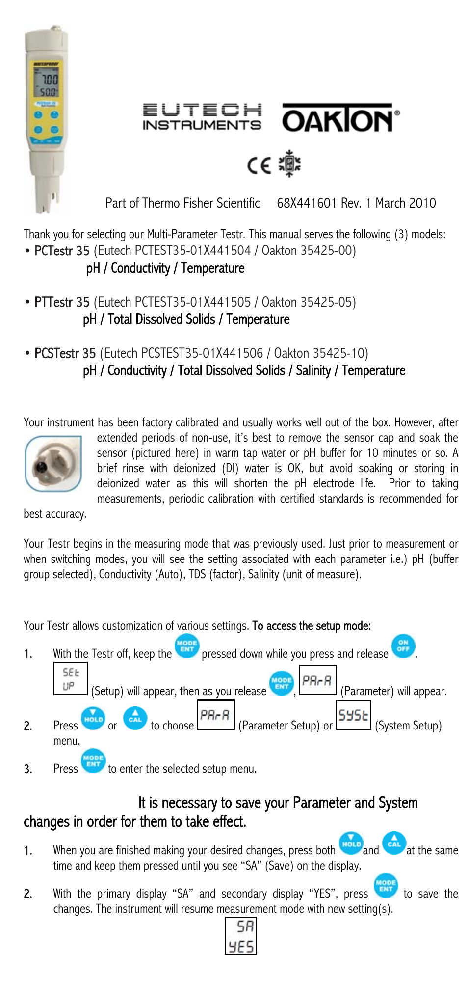 Nova-Tech Oakton Testr 35 User Manual | 6 pages