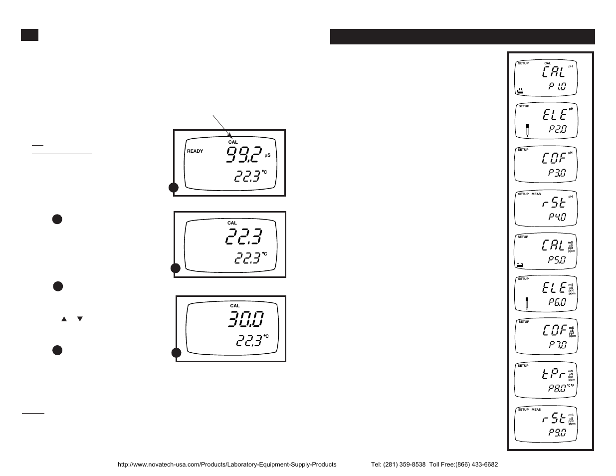 Advanced set up functions, Ph sub groups 1, Conductivity/tds sub groups 5 | Nova-Tech pH-CON 300 User Manual | Page 12 / 26