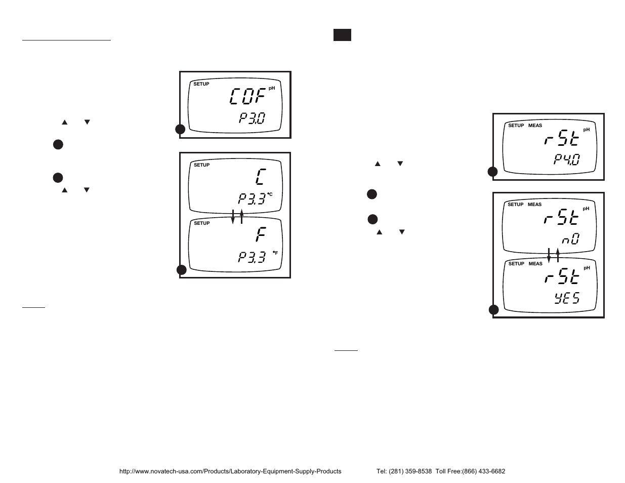 P4.0: resetting to factory default settings (ph) | Nova-Tech pH-CON 300 User Manual | Page 16 / 26
