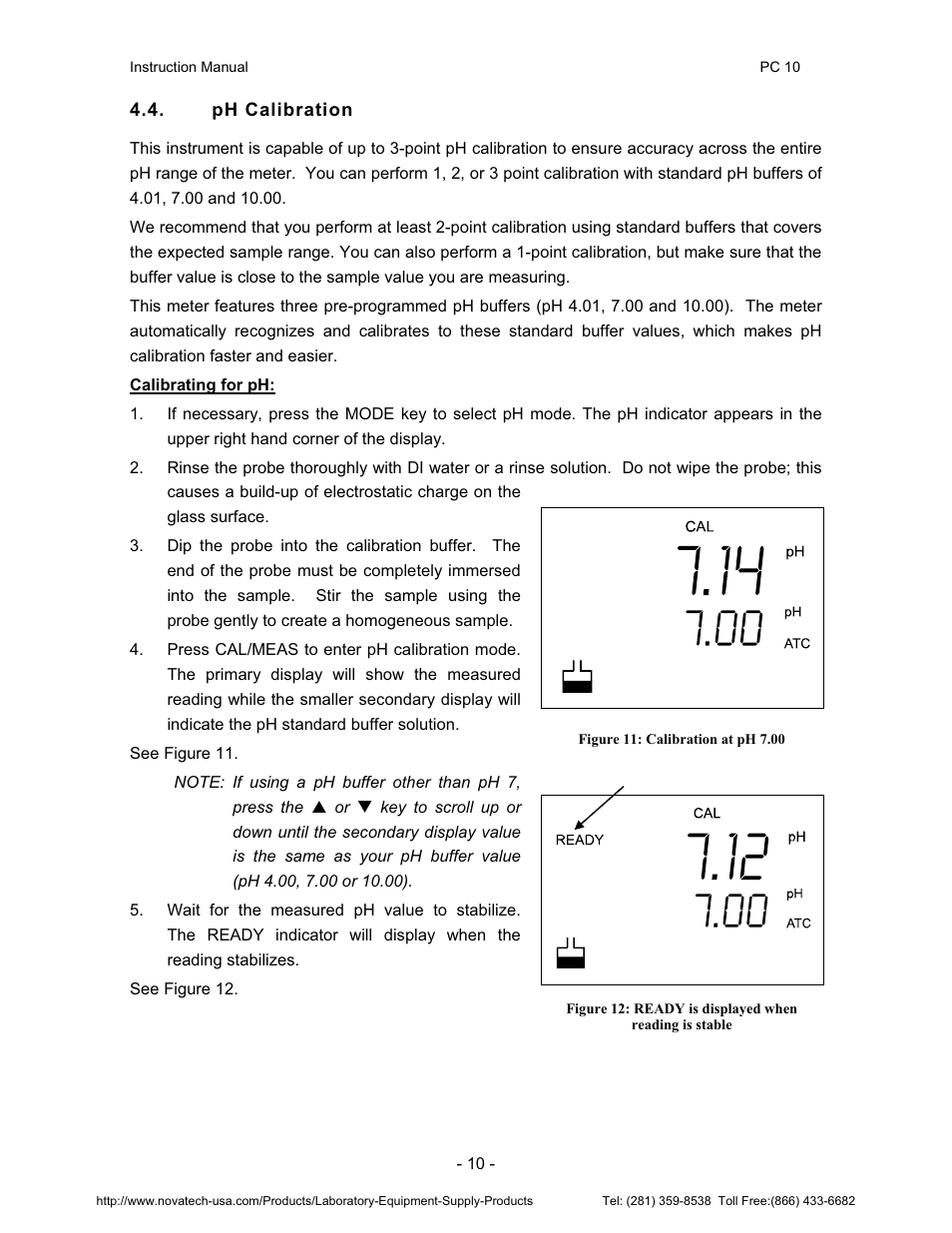 Nova-Tech pH-CON 10 User Manual | Page 14 / 29