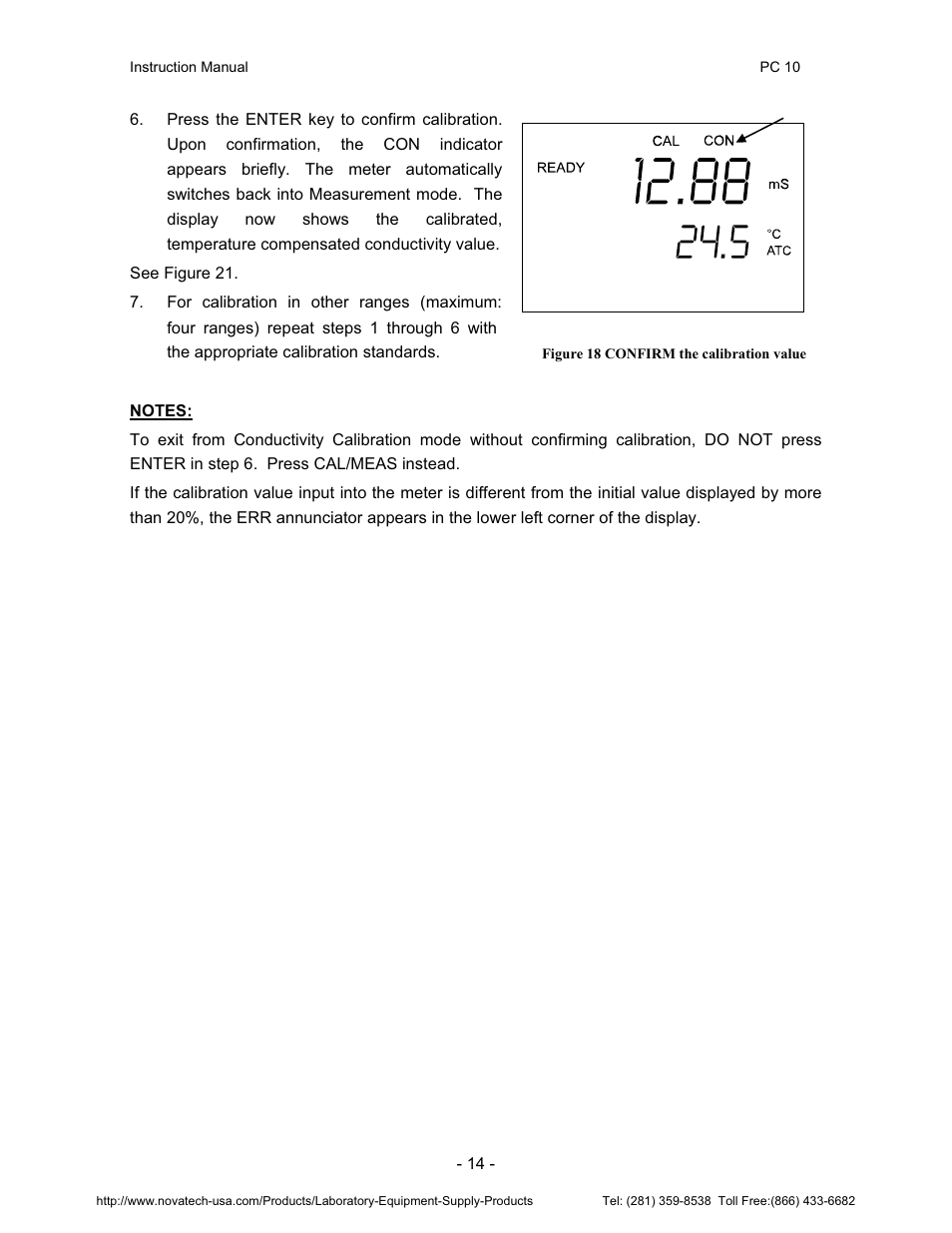 Nova-Tech pH-CON 10 User Manual | Page 18 / 29