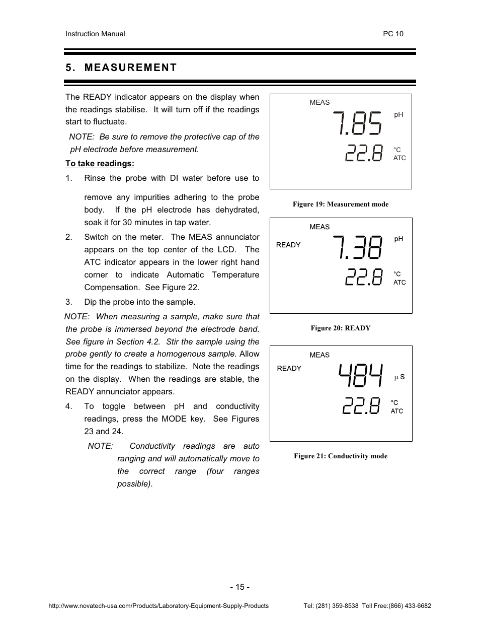 Nova-Tech pH-CON 10 User Manual | Page 19 / 29