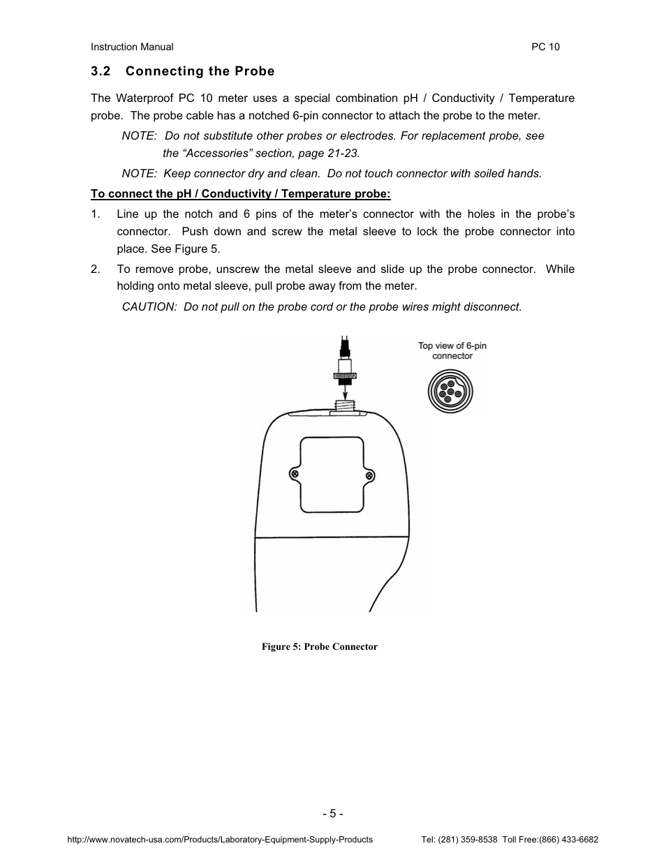 Nova-Tech pH-CON 10 User Manual | Page 9 / 29