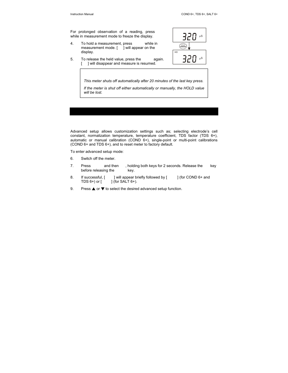 5 hold function | Nova-Tech SALT 6+ User Manual | Page 23 / 40