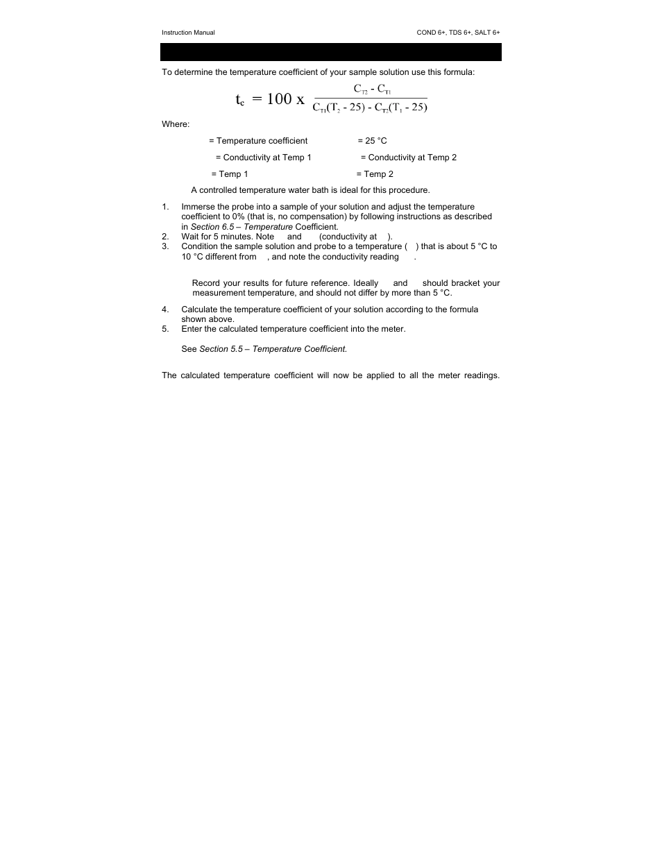 Calculating temperature coefficients | Nova-Tech SALT 6+ User Manual | Page 36 / 40