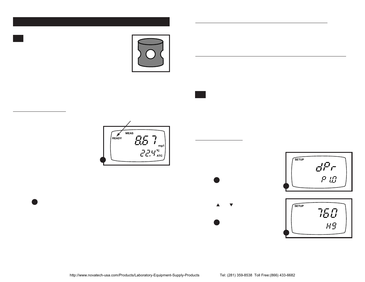 Measurement taking do readings | Nova-Tech pH-Dissolved Oxygen Meter User Manual | Page 11 / 35