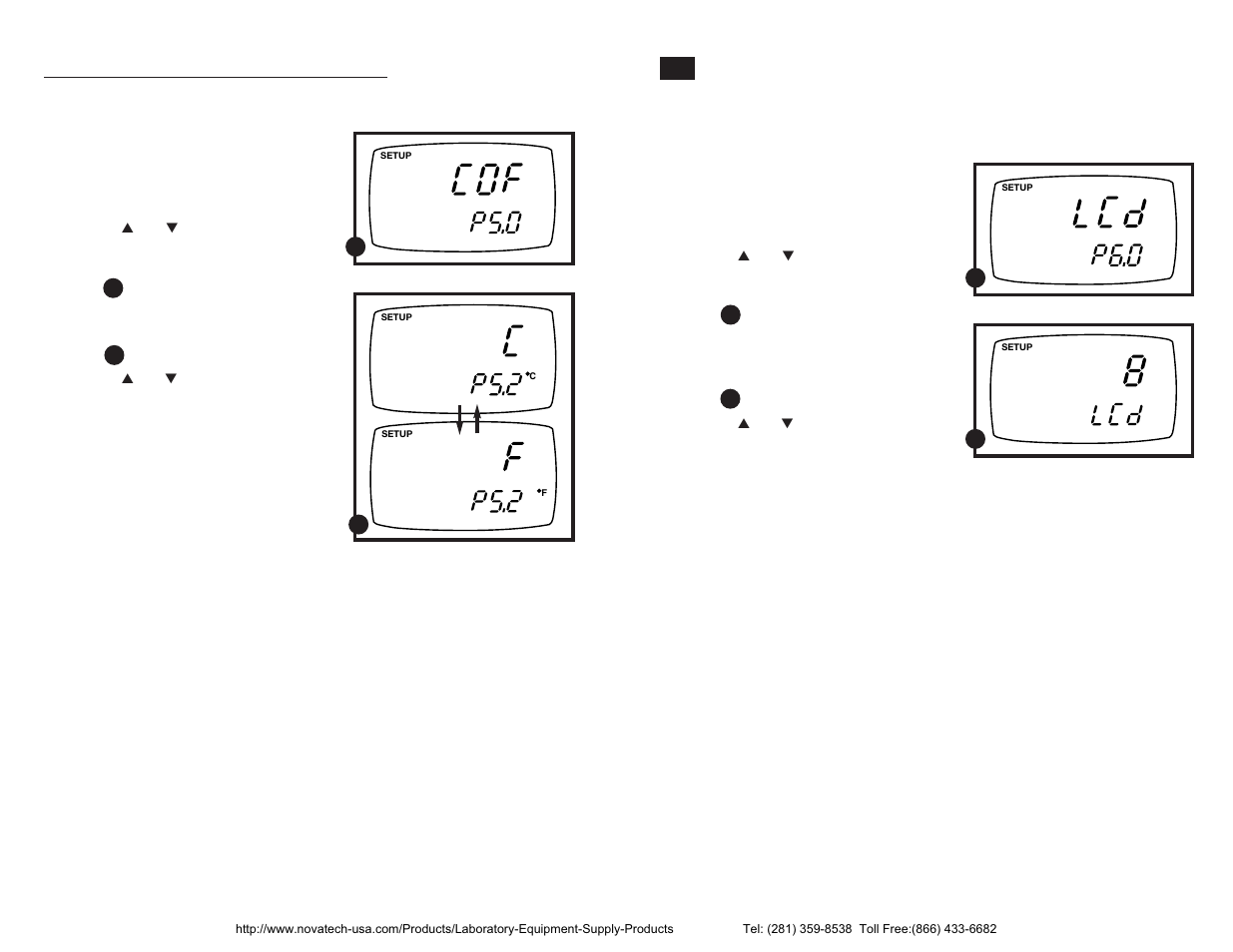 Saturation mode— p6.0: adjusting lcd brightness | Nova-Tech pH-Dissolved Oxygen Meter User Manual | Page 23 / 35