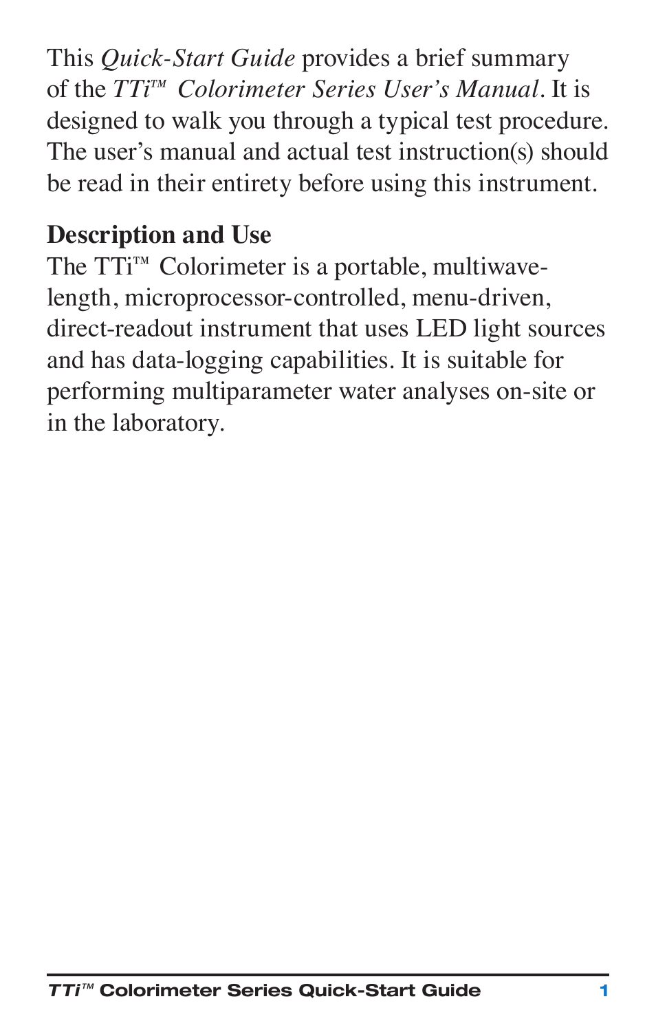 Nova-Tech Taylor M-3000 TTi3000 Colorimeter Series User Manual | Page 5 / 28