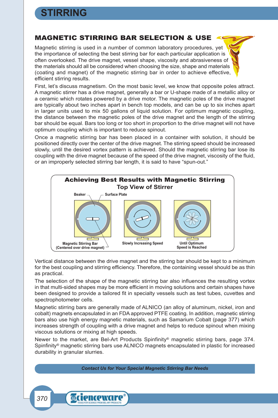 Nova-Tech Bel-Art Magnetic Stirring Bars Selection & Use Guide User Manual | 4 pages