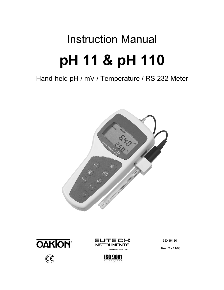 Nova-Tech pH 110 User Manual | 76 pages