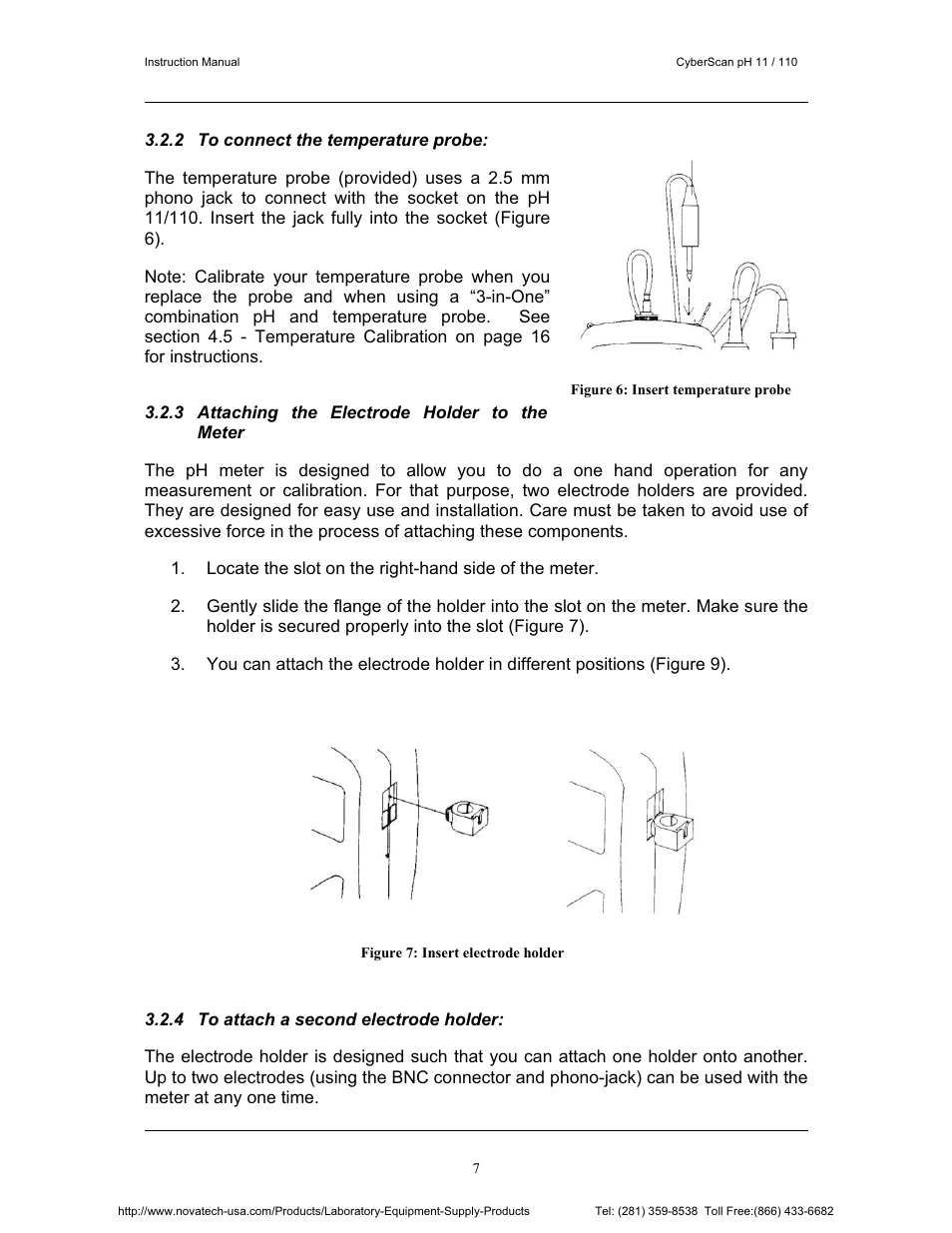 Nova-Tech pH 110 User Manual | Page 11 / 76