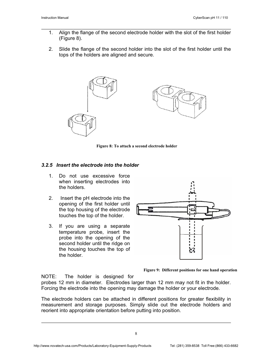 Nova-Tech pH 110 User Manual | Page 12 / 76