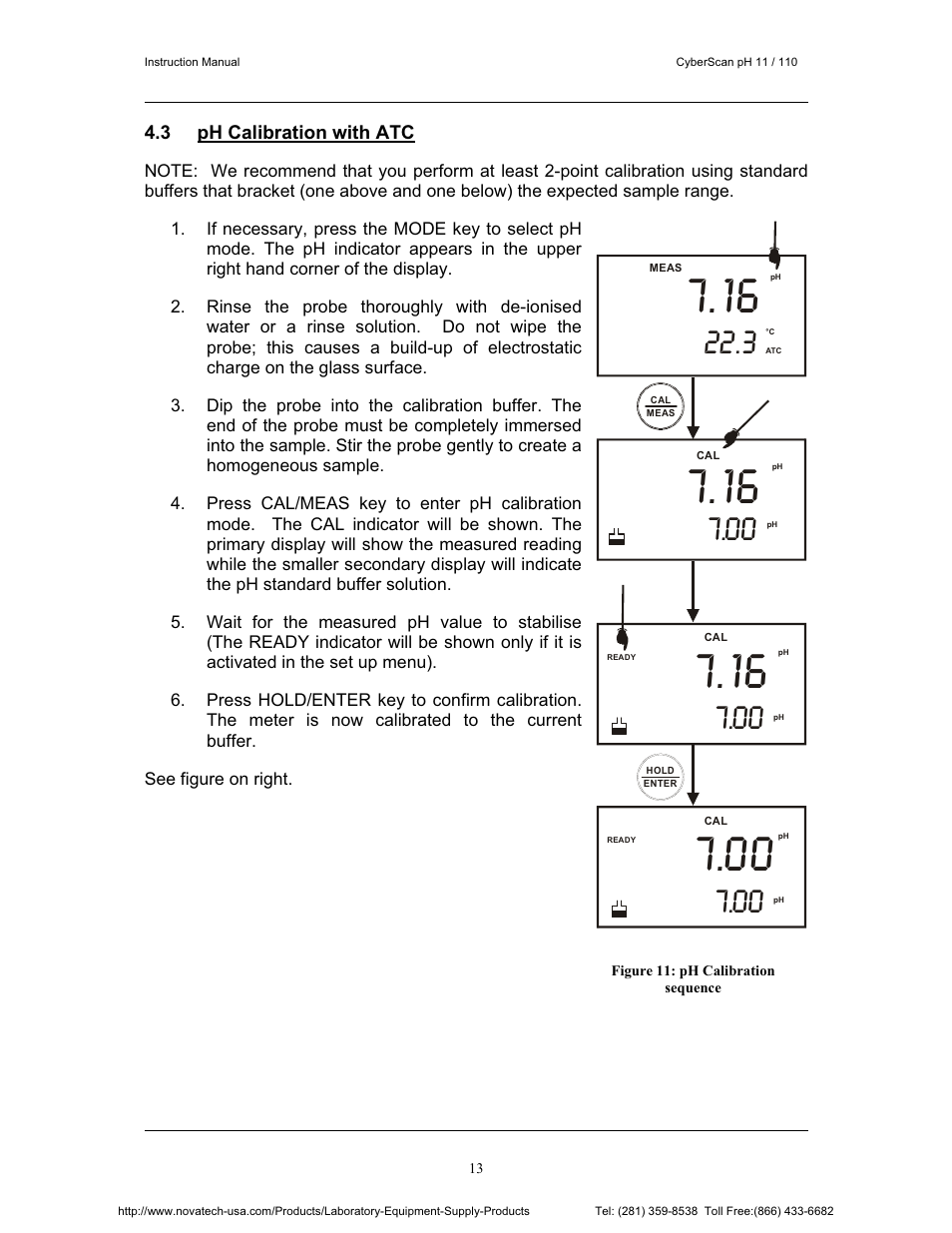 Nova-Tech pH 110 User Manual | Page 17 / 76