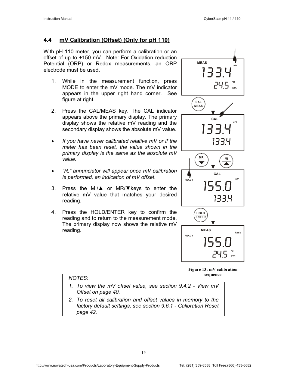 Nova-Tech pH 110 User Manual | Page 19 / 76