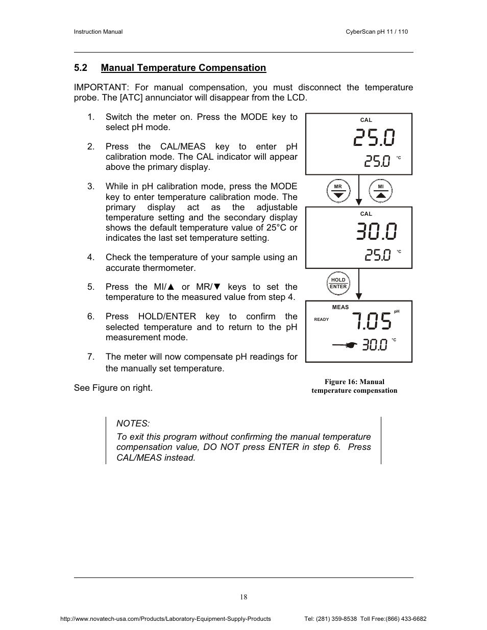 Nova-Tech pH 110 User Manual | Page 22 / 76