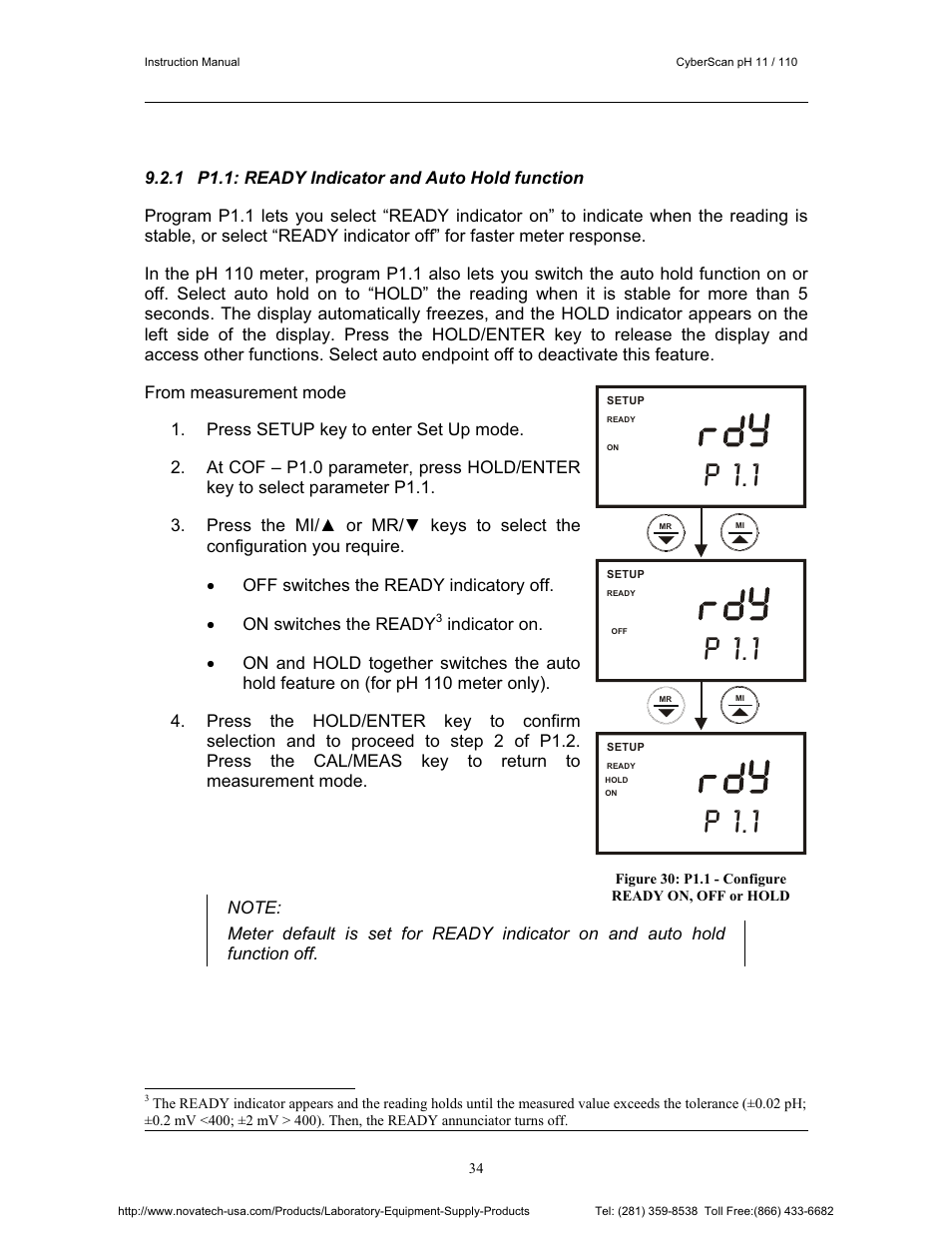 P 1.1 | Nova-Tech pH 110 User Manual | Page 38 / 76