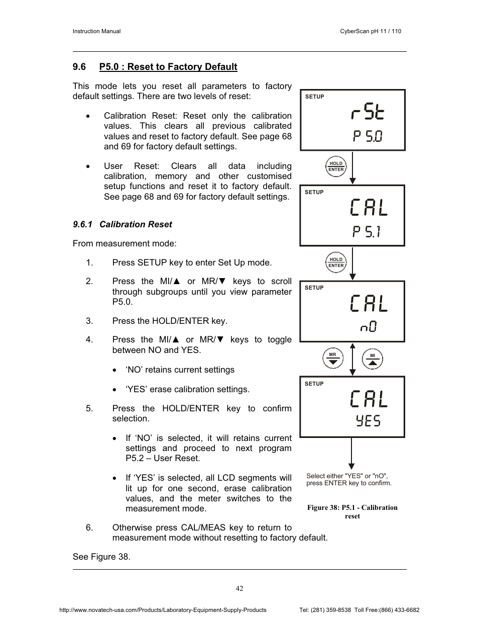 P 5.0 p 5.1 | Nova-Tech pH 110 User Manual | Page 46 / 76