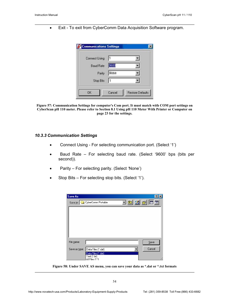 Nova-Tech pH 110 User Manual | Page 58 / 76