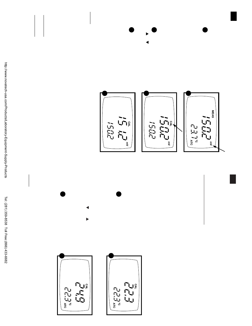 Temperature calibration, Relative mv calibration | Nova-Tech pH 310 User Manual | Page 9 / 24