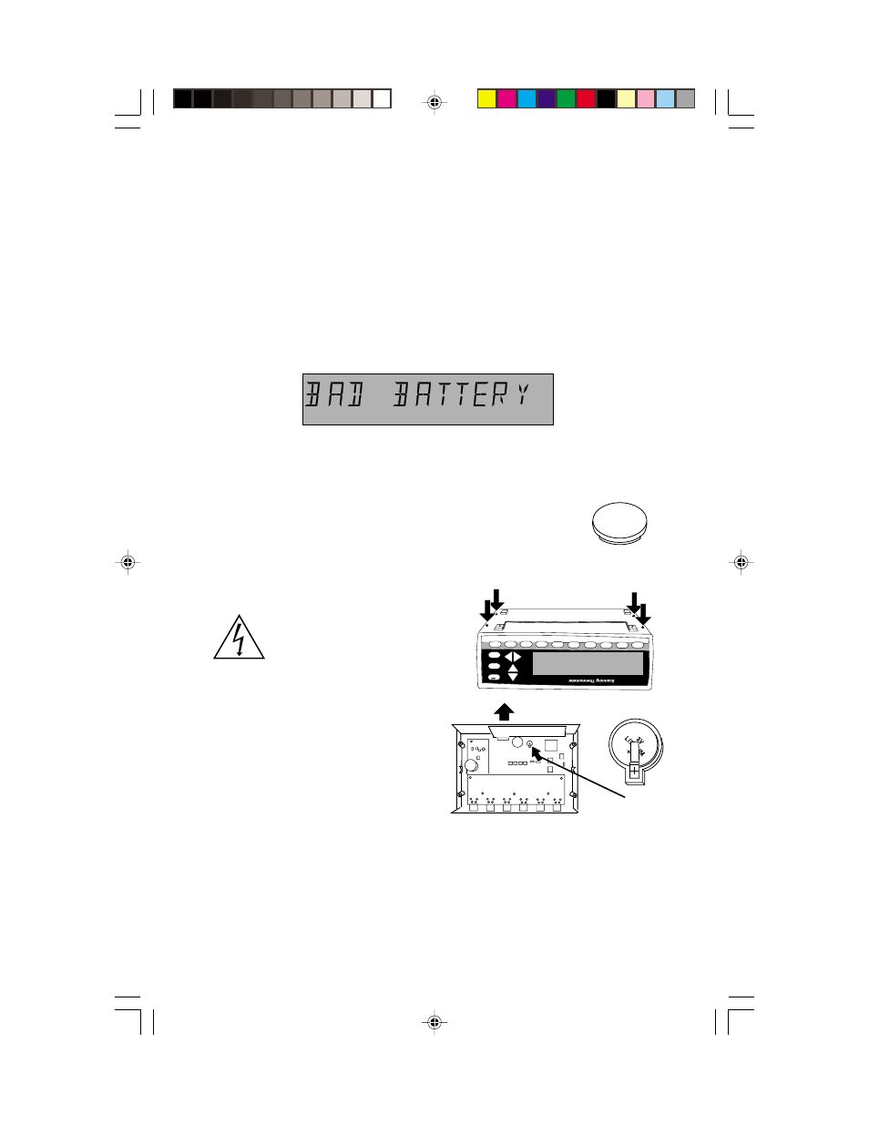 Maintenance battery, Or panasonic, Front | Nova-Tech Digi–Sense 12-Channel Benchtop Scanning Thermometer User Manual | Page 59 / 67