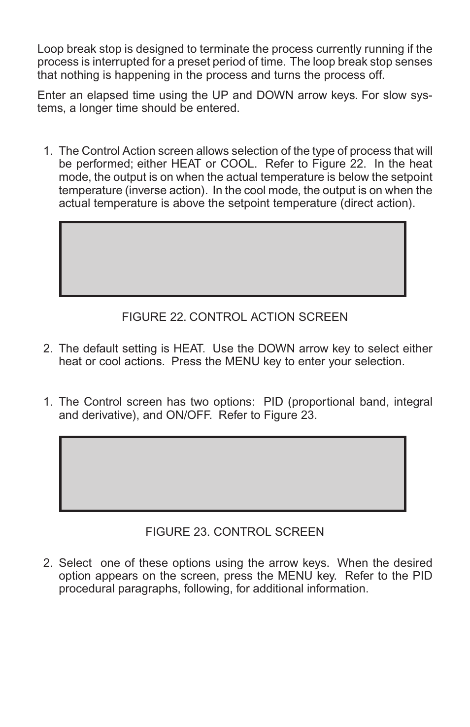 Control action heat, Control mode pid | Nova-Tech Digi-Sense Termperature Controller RS (Standard Models) User Manual | Page 18 / 30