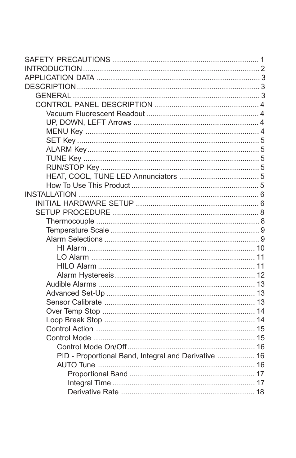 Nova-Tech Digi-Sense Termperature Controller RS (Standard Models) User Manual | Page 2 / 30
