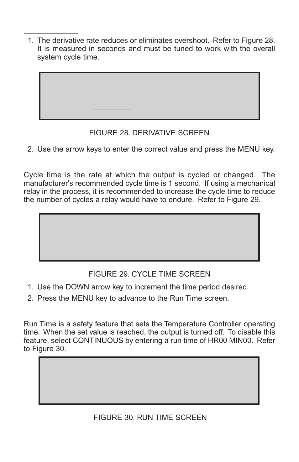 Run time hr xx min xx | Nova-Tech Digi-Sense Termperature Controller RS (Standard Models) User Manual | Page 21 / 30