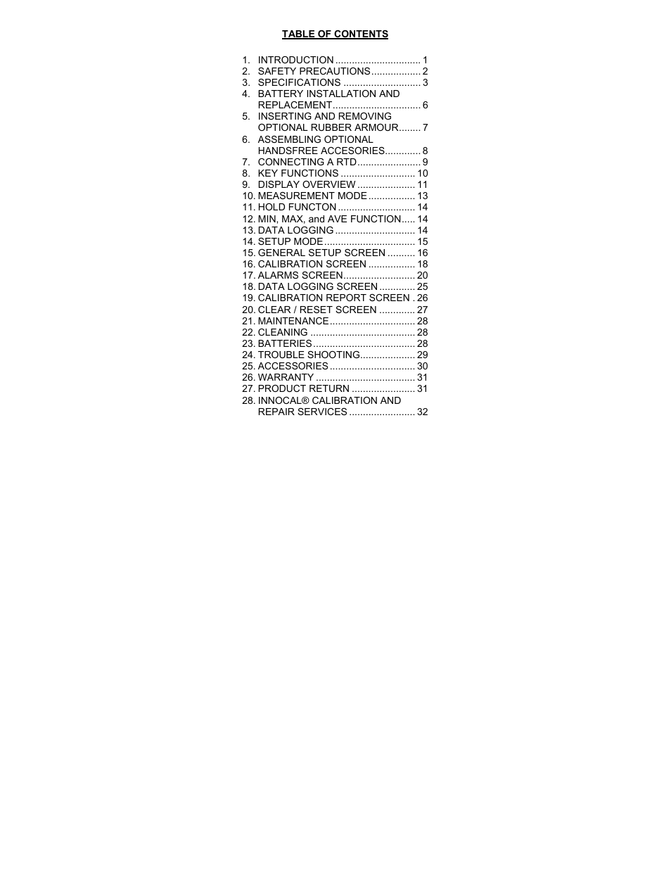 Nova-Tech Temp 360 Datalogging RTD Thermometer User Manual | Page 3 / 42