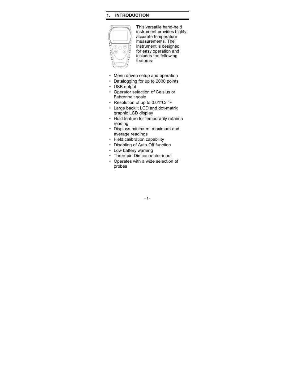 Nova-Tech Temp 360 Datalogging RTD Thermometer User Manual | Page 5 / 42