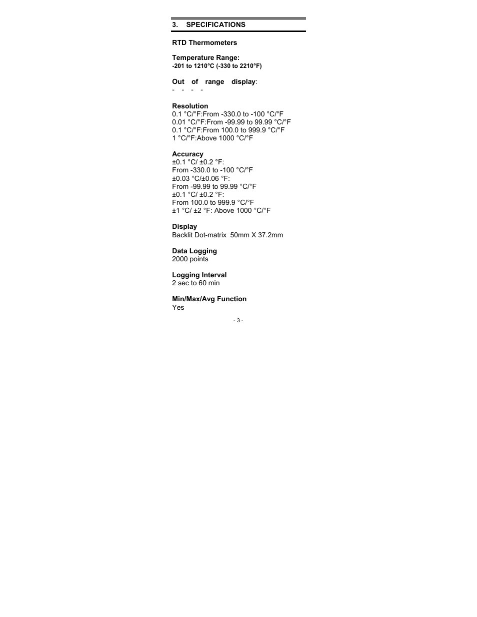 Nova-Tech Temp 360 Datalogging RTD Thermometer User Manual | Page 7 / 42