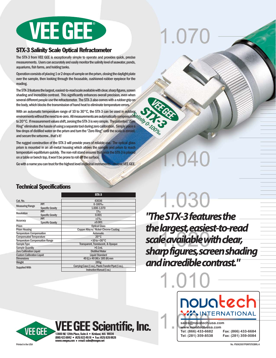 Nova-Tech STX-3 Refractometer User Manual | Page 2 / 2