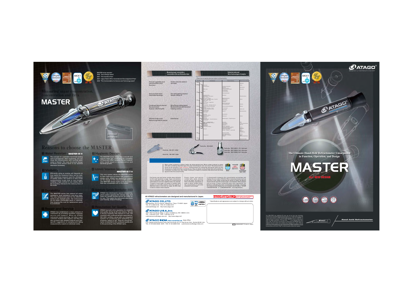 Reasons to choose the master | Nova-Tech Atago Master Refractometers User Manual | Page 2 / 5