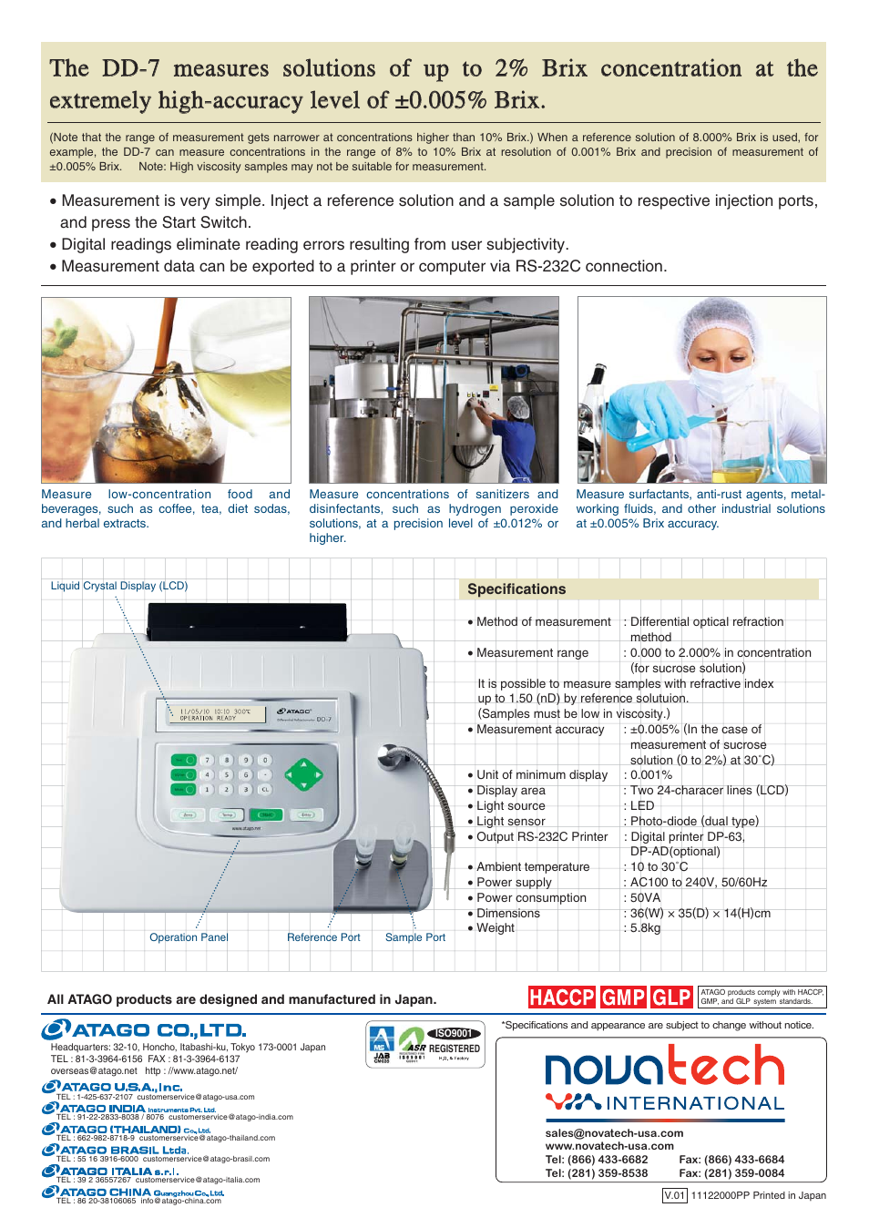Nova-Tech Atago DD-7 Digital Differential Refractometer User Manual | Page 2 / 2