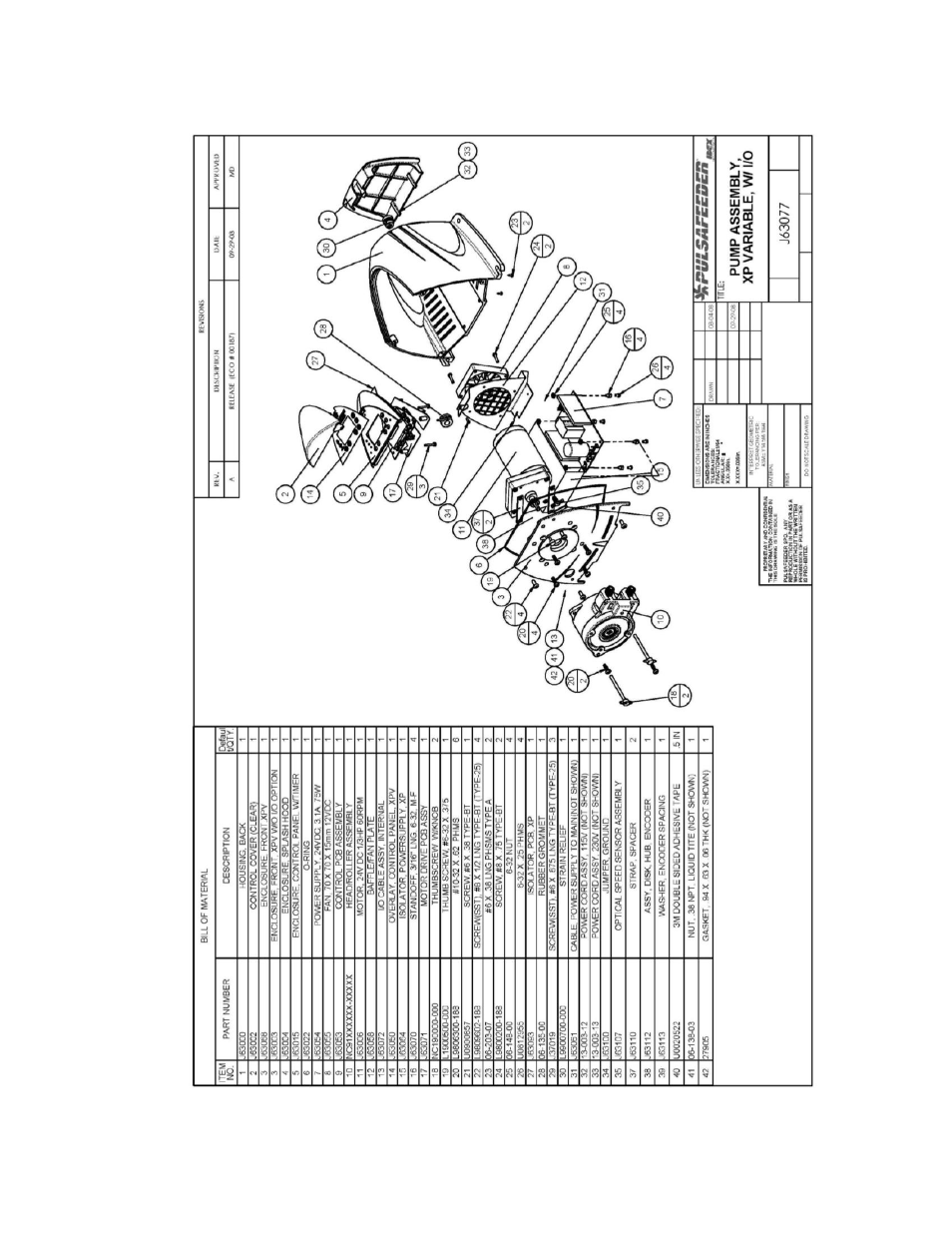 Appendix i, Pump assembly, Ii. pump head and tube assemblies | Nova-Tech Chem-Tech XPV Series User Manual | Page 16 / 19