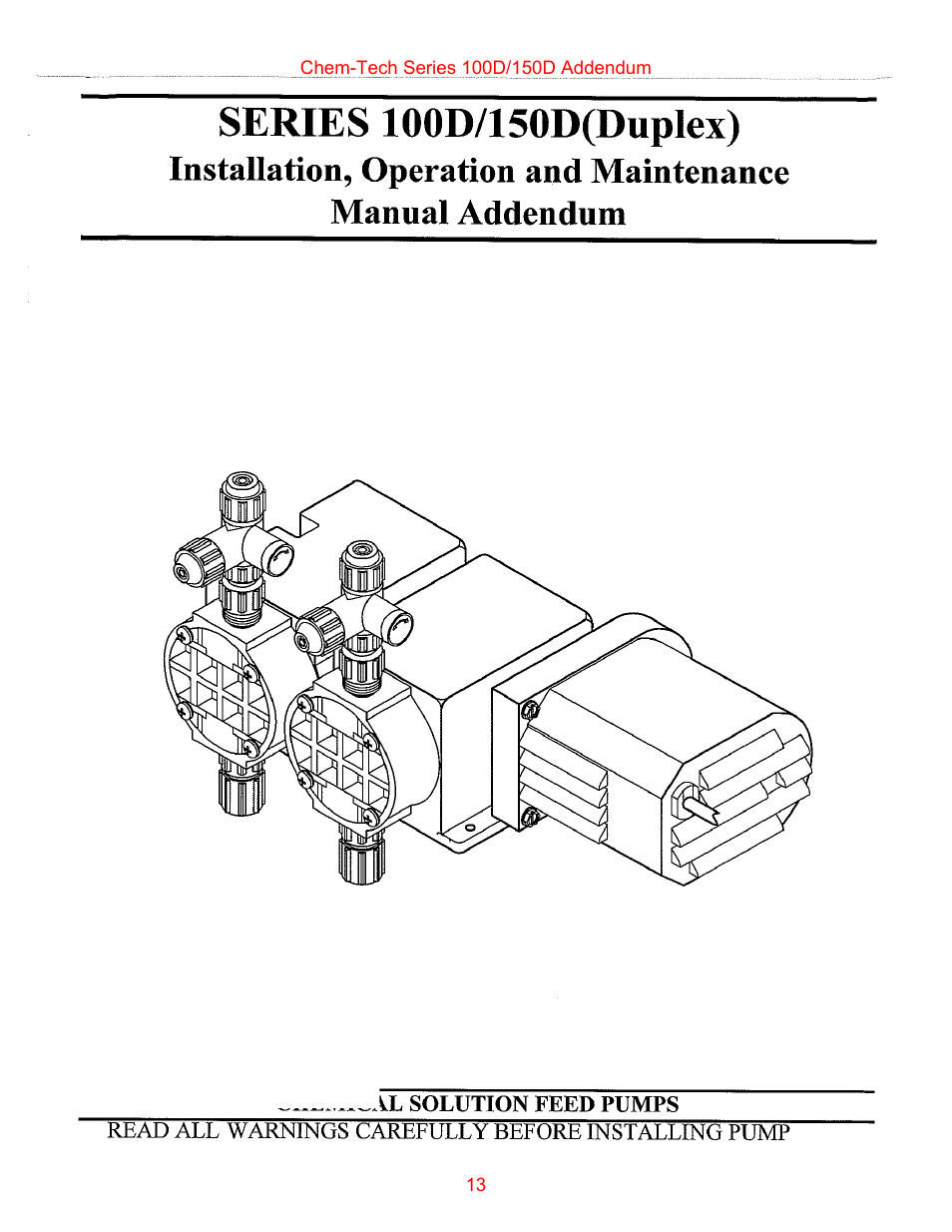 Nova-Tech Chem-Tech Series 100D-150D User Manual | Page 13 / 16