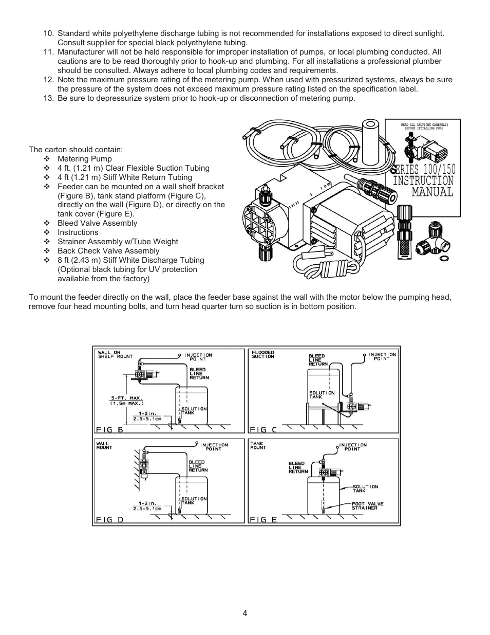 Installation, piping and wiring | Nova-Tech Chem-Tech Series 100D-150D User Manual | Page 4 / 16