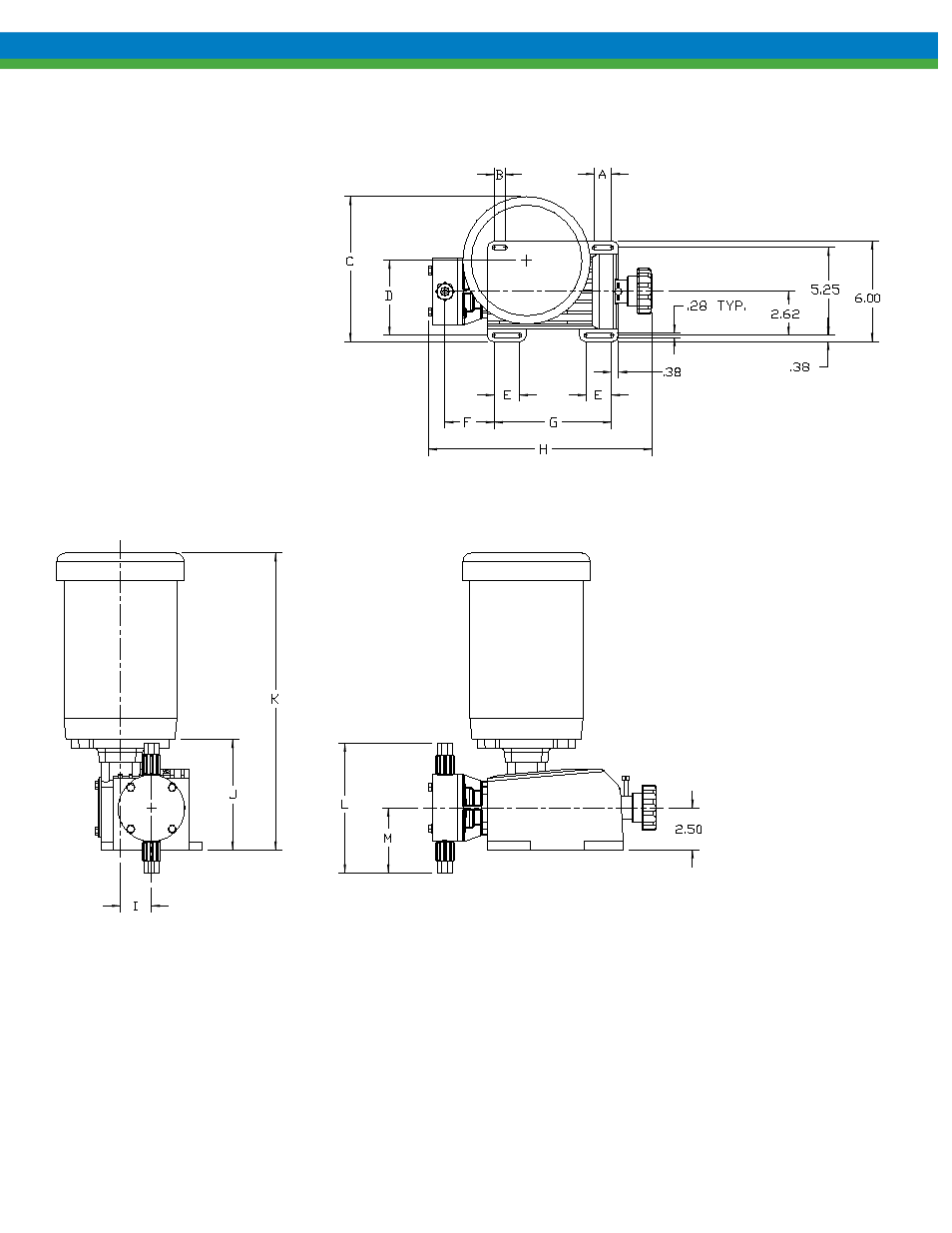 Dimensional drawing, Imensional, Rawing | Nova-Tech Pulsafeeder OMNI DC2-DC6 User Manual | Page 30 / 46