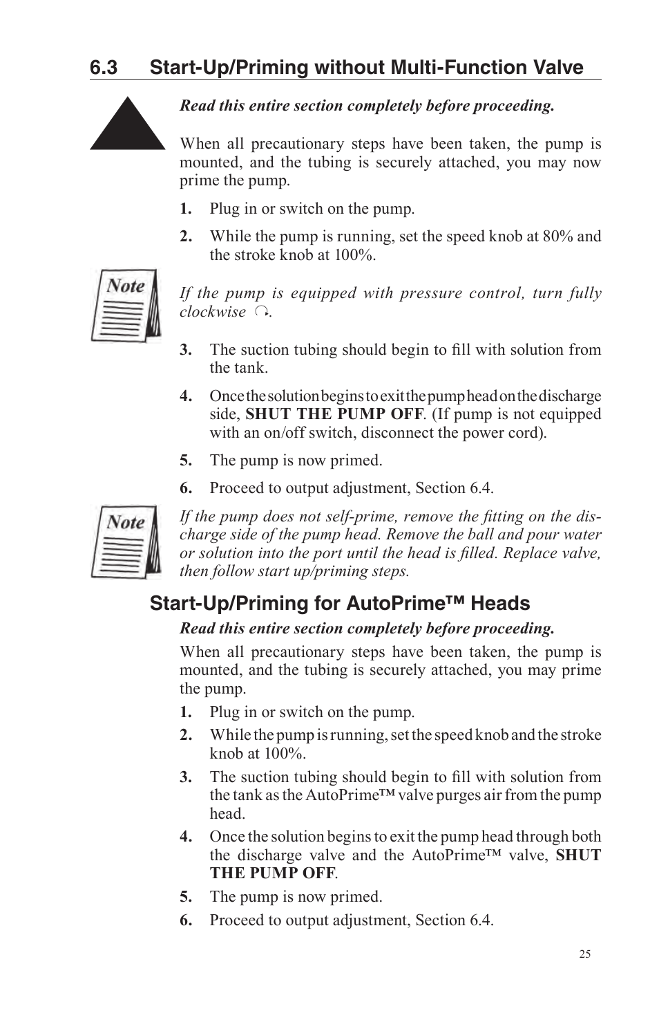 Nova-Tech LMI Series AA-B-C-E-J-P Metering Pumps User Manual | Page 25 / 44