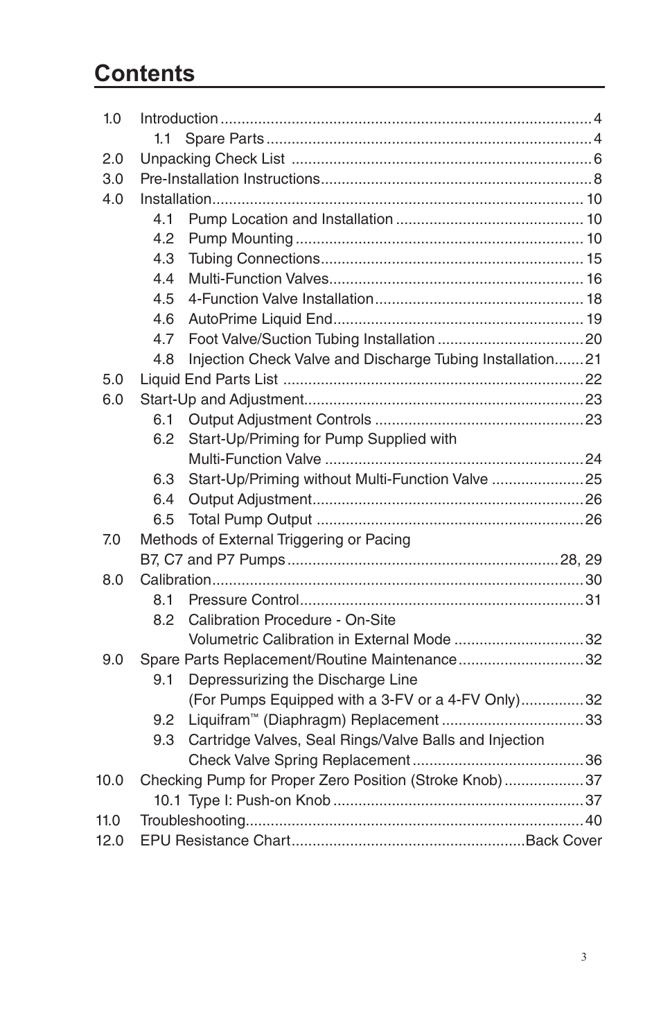 Nova-Tech LMI Series AA-B-C-E-J-P Metering Pumps User Manual | Page 3 / 44